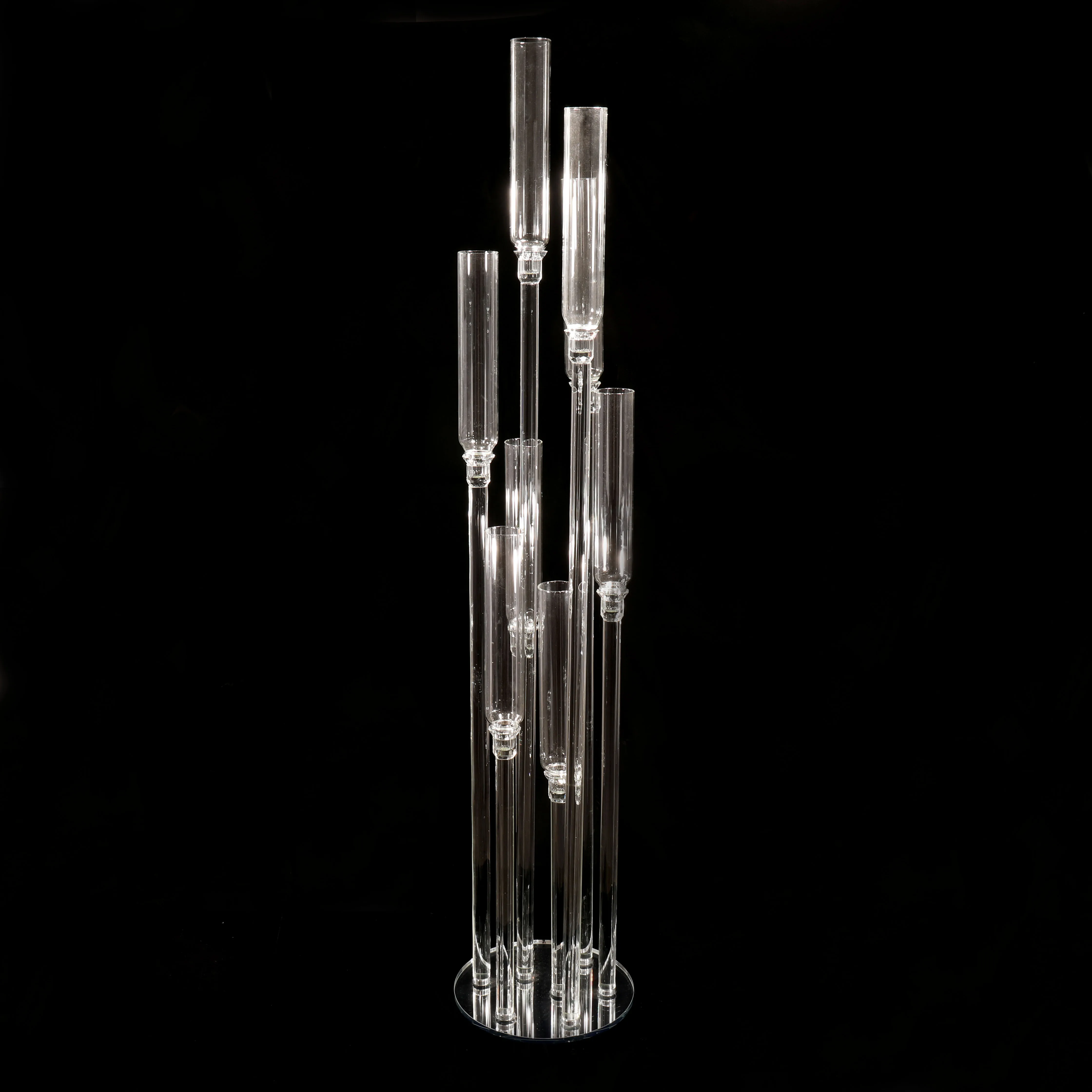 8PCS 30CM Tall Crystal Wedding Centerpieces Candelabras Pillar Candel Holders 