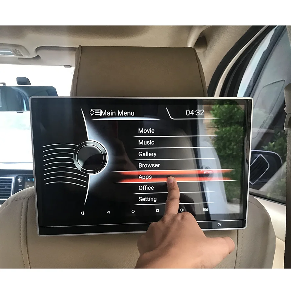 12.5 Inch Video Display in Car Rear Seats Headrest DVD Android Screen for BMW E60 E61 E63 E64 E65 E66 E70 E71 E90 E91 E92 E93