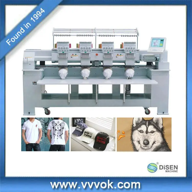 DISEN 4 Head Industrial Cap Computerized Embroidery Machine for Sale