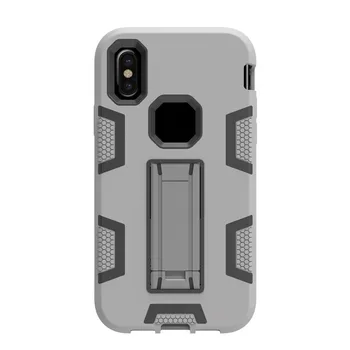 Hybrid plastic shockproof 3 in 1 mobile phone case for samsung galaxy s7 edge armor stand case for samsung s6 s6edge s5 s4 s3