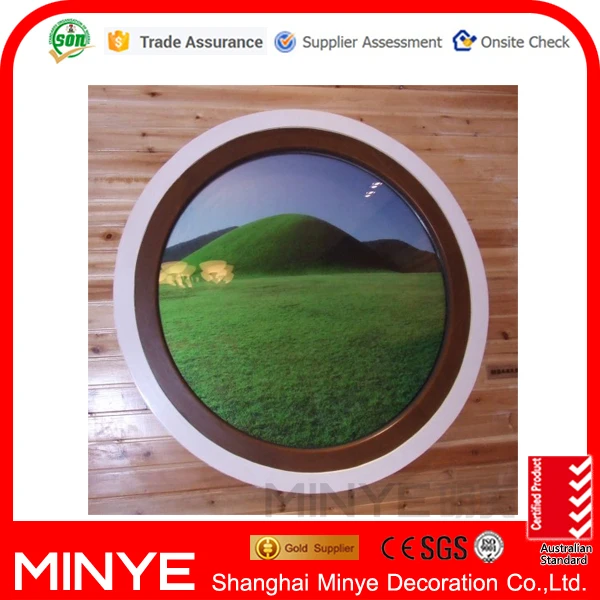 Waterproof Heat Insulation and New Design Circular Round Casement Glass windows with Design Window Grills