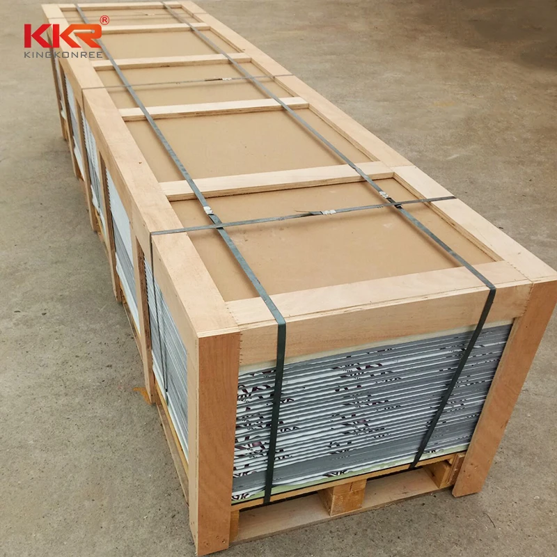 KKR Fine Surface Artificial Stone Acrylic Solid Surfaces Stone Slabs Marble Stone Looking Wall Panel Big Sheets