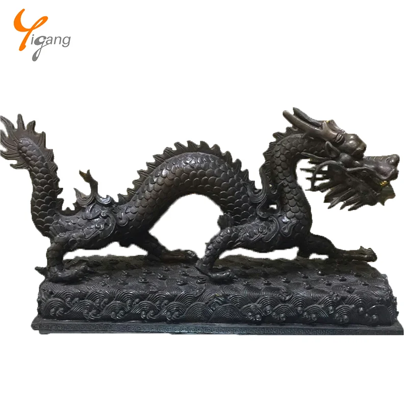 ドラゴンブロンズ像有名ドラゴン彫刻ホームデコレーション模造