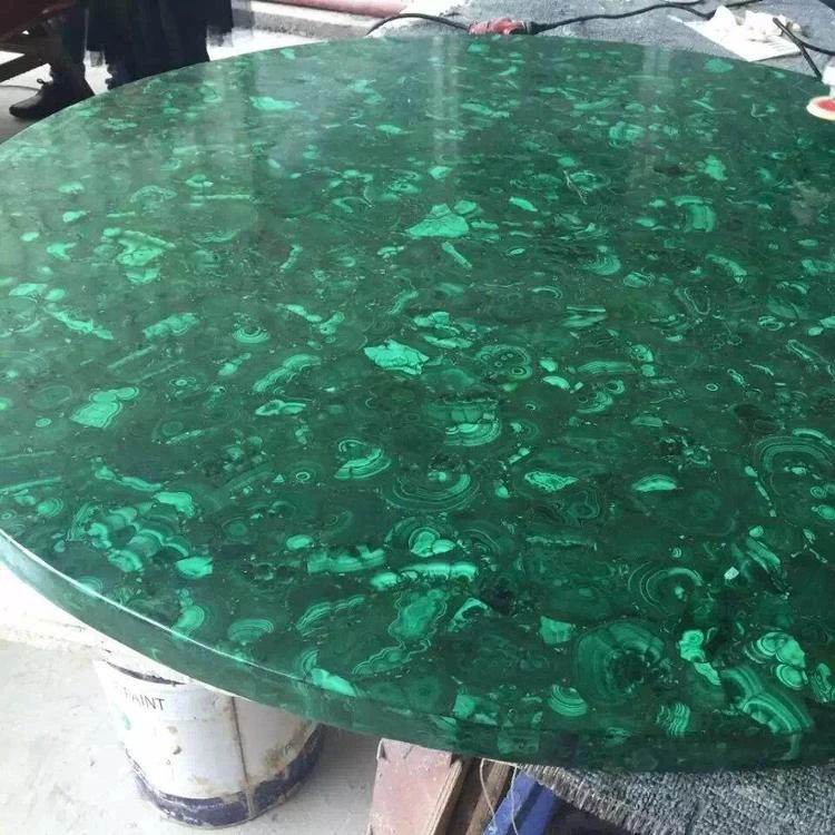 green stone table top