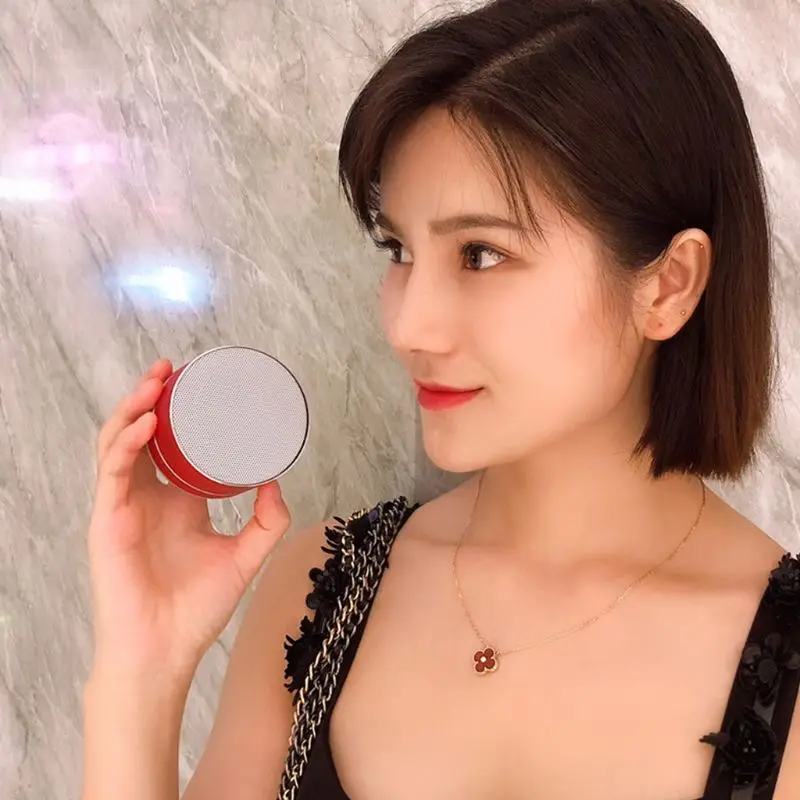 Wireless A10 LED Glowing Bluetooth Receiver Hands-free Music Player Metal Bluetooth Speaker for iPhone xiaomi Oppo
