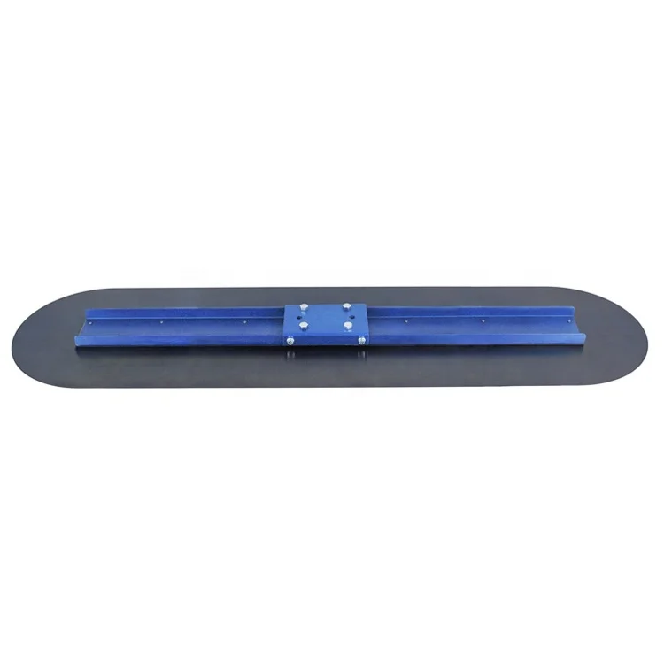 Concrete Tools Big D Blue Steel Round End Fresno Trowel with Bull Float Bracket