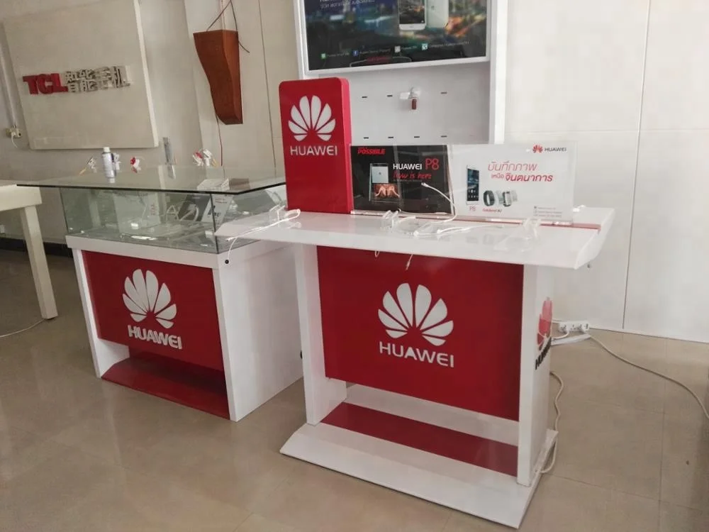High-End Retail for HUAWEI Mobile Phone Display Cabinet Eco-Friendly Shop Counter Display Racks
