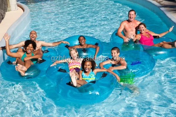 Inflatable Clear PVC Waterpark Double Lazy River Tube