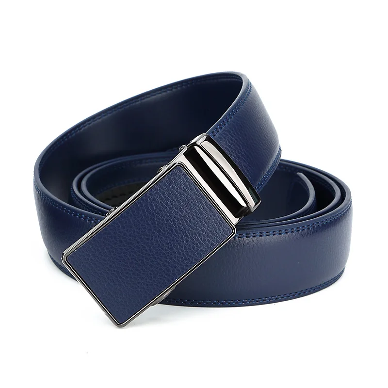 blue leather belts for men