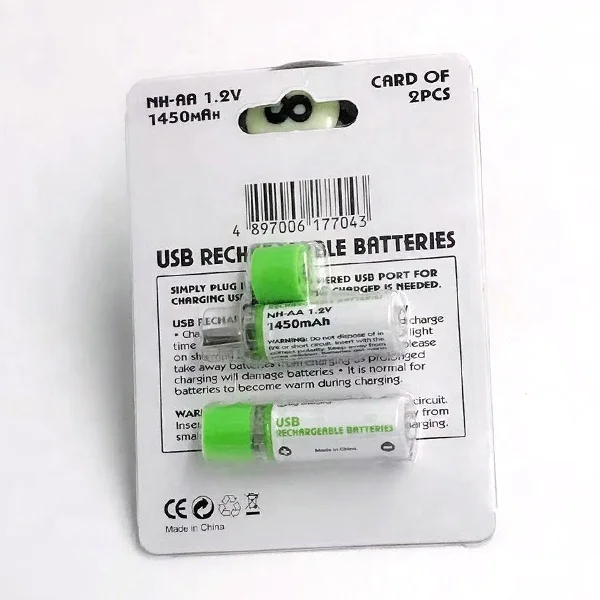 Лидер продаж Amazon, USB перезаряжаемая батарея aa 900 мАч, OEM AA перезаряжаемая батарея