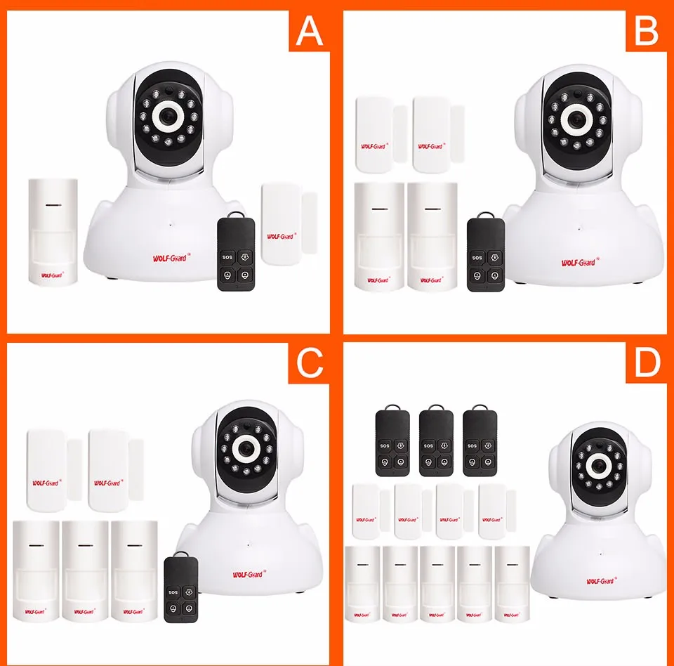 WolfGuard Smart WIFI  IP  Camera Security  Alarm System