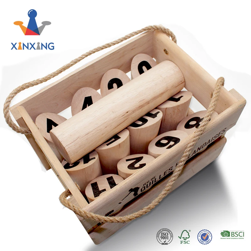 Деревянная коническая игра Kubb с деревянным чехлом для боулинга викингов финска игр на открытом воздухе