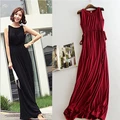 HOT summer maternity clothing High elasticity100 cotton modal cotton dress for pregnant women ankle length maternity
