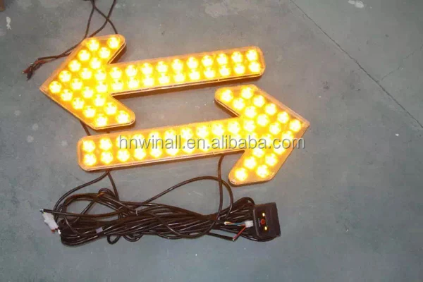 C-FUNN Striscia LED Lampeggiante Sequenziale 12V Che Si Illumina di Rosso Ambra - 32 Centimetri