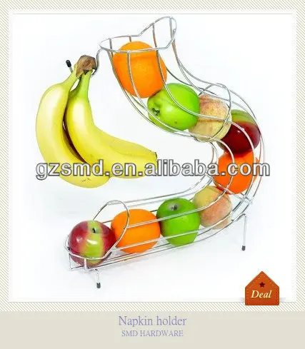 s shape wire fruit basket with banana hook buy fruit basket