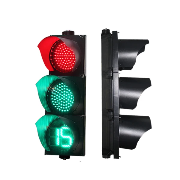 Traffic signal Light with Count Down Timer on Sale 200mm 4 Aspects Traffic Light with Countdown Timer Price