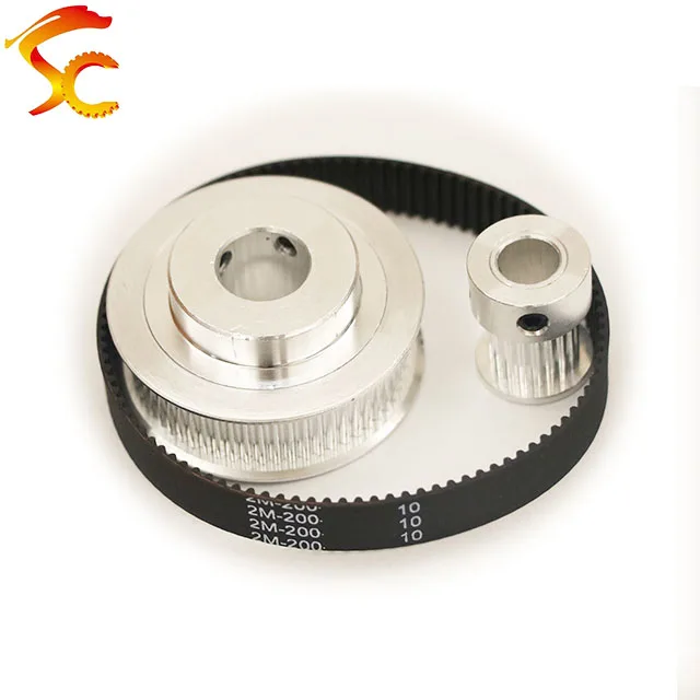2m belt 6mm width kit for 3d printer reprY EH 2Pcs gt2 timing pulley 20t 5/8mm 