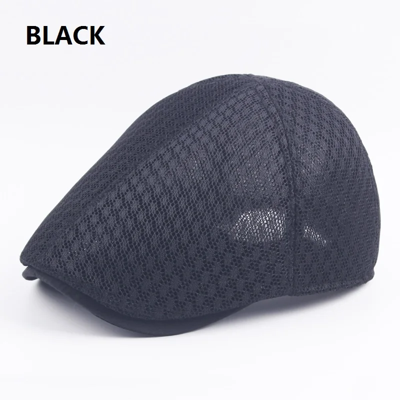 Wholesale Breathable Net Mesh Spring Summer Flat Ivy Cap for Men