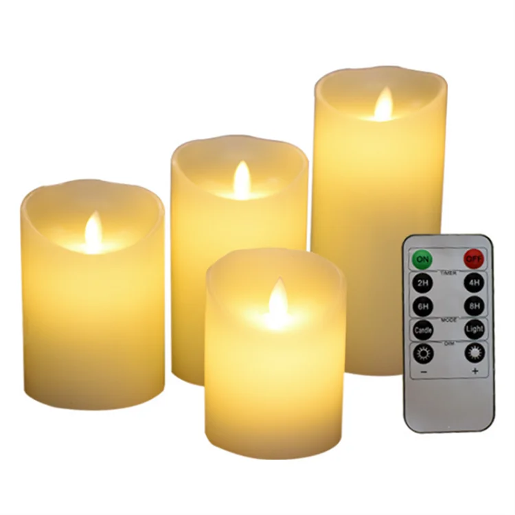 10 Button Remote Control Led Swing Flame Electronic Candle Home Night