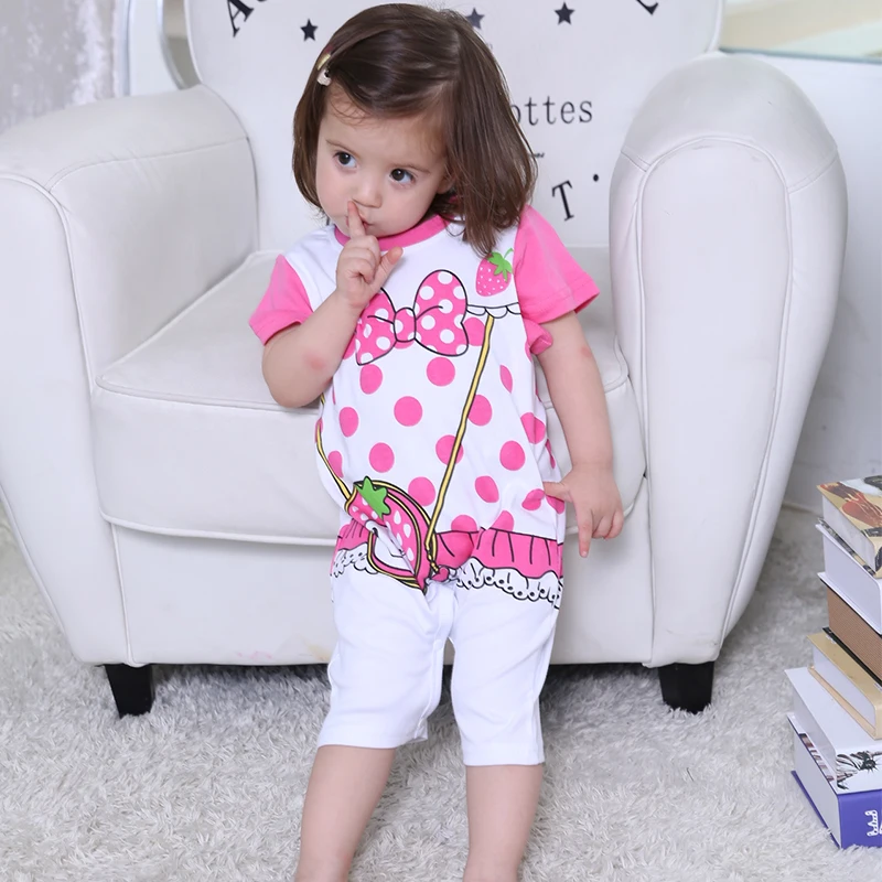 100% красивая мода baby rompers с snap