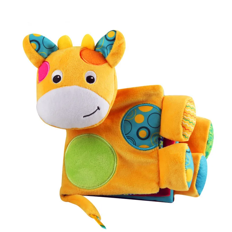 Новый дизайн Мультяшные животные олень плюшевые игрушки для новорожденных дошкольное образование тканевая книга развития