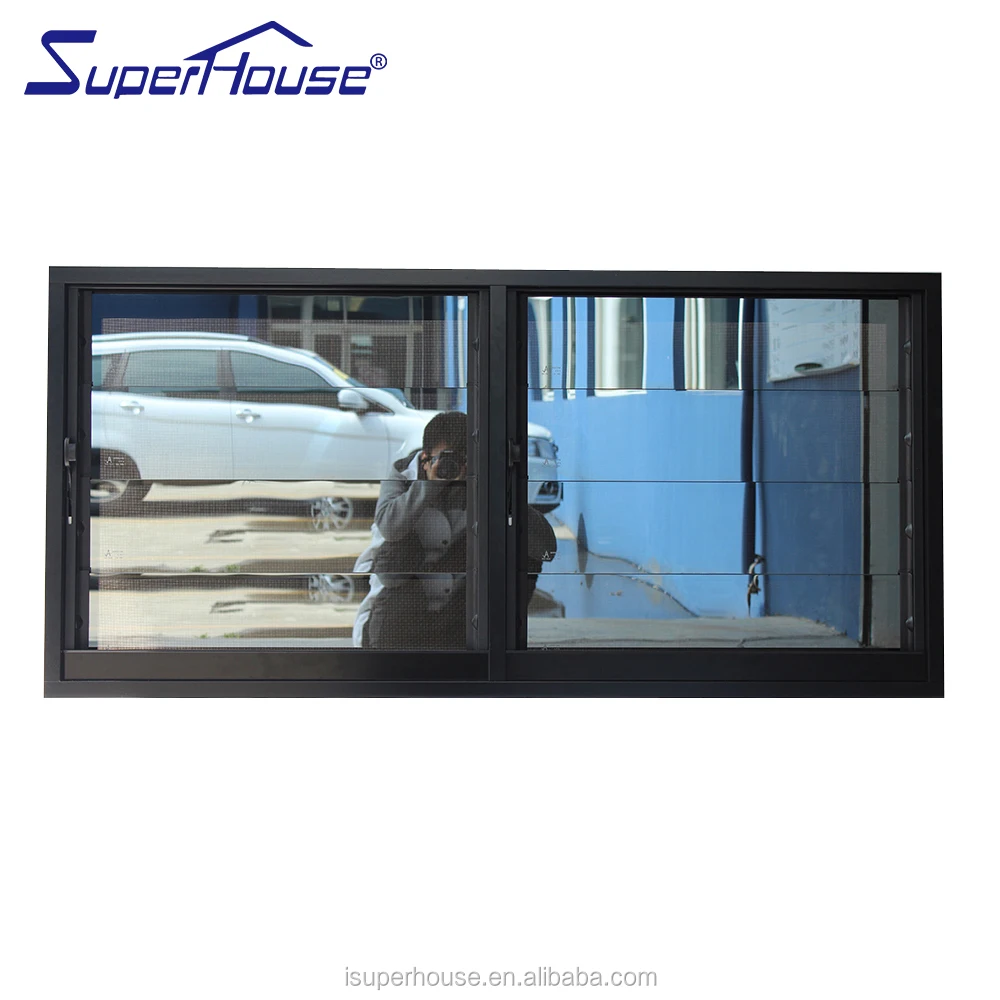 Superhosue Top Window Shutters with Louvres Frame System Glass windows Meet Different Needs Aluminium Louvre Window