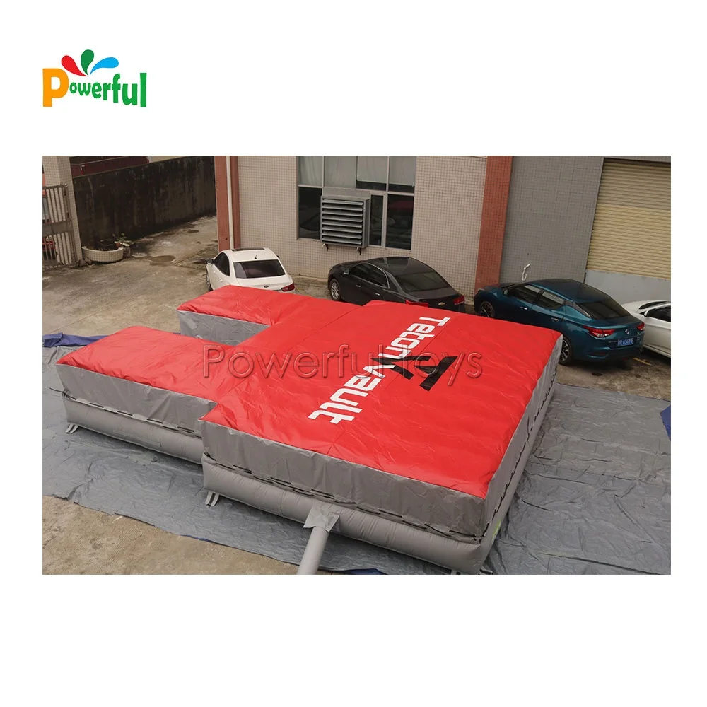 High Jumping Inflatable Pole Vault Pits Inflatable Pole Vault System Landing Pad