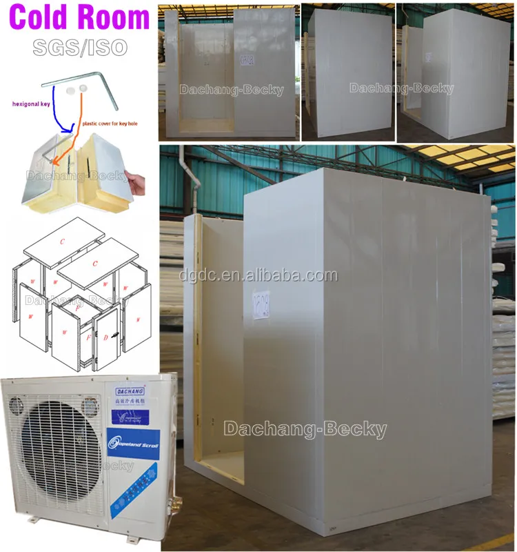 Modular Cold Room 10m3 of Vegetable Cold Storage Room Cooling Machine