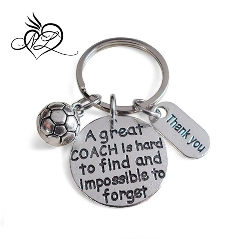 Soccer Coach Gift,Appreciation Gift,A Great Coach Is Impossible To Forget -  Buy Hand Stamped Keychain,Beautiful Keyring,Funky Keychains Product on  