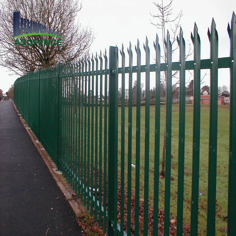 Low Price High Quality PVC Painted W and D Type Galvanized Steel Palisade Fence