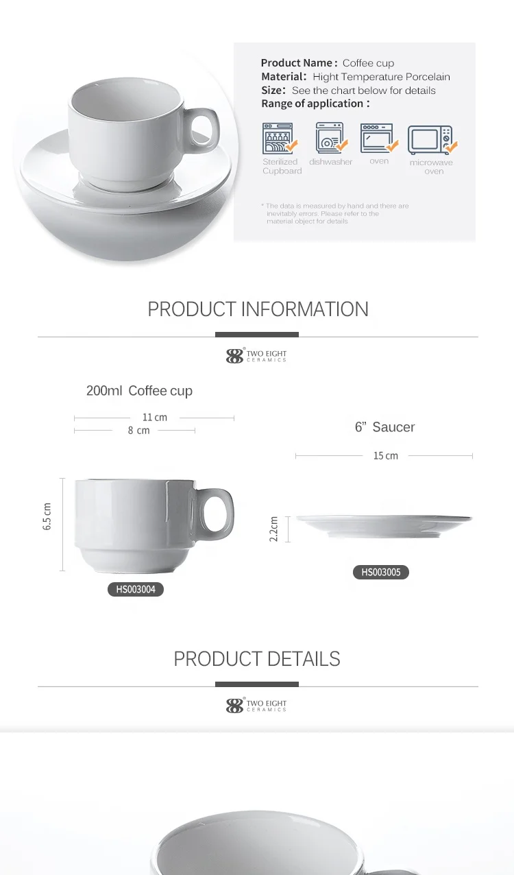 Wholesale Stock Arabic Eco Friendly Reusable White Coffee Cup And Saucer Ceramic, Eco Cup Coffee~