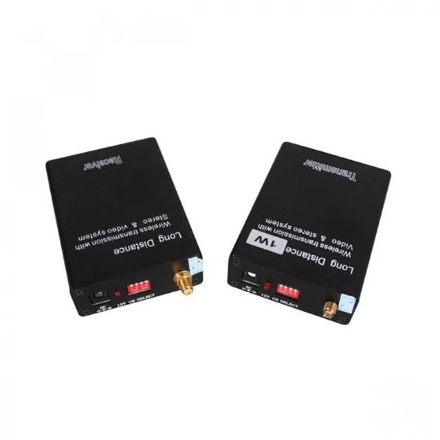 1 Watt High Power Wireless RCA Video Audio Signal Transmitter and Receiver