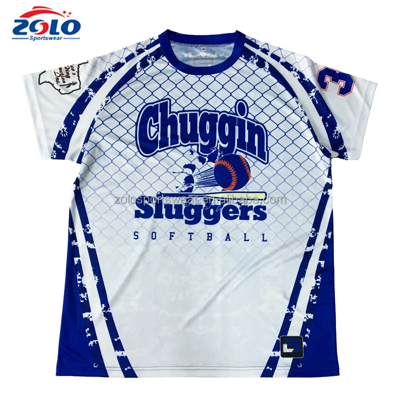 Source Cheap new design dye sublimation print camo softball jersey on  m.