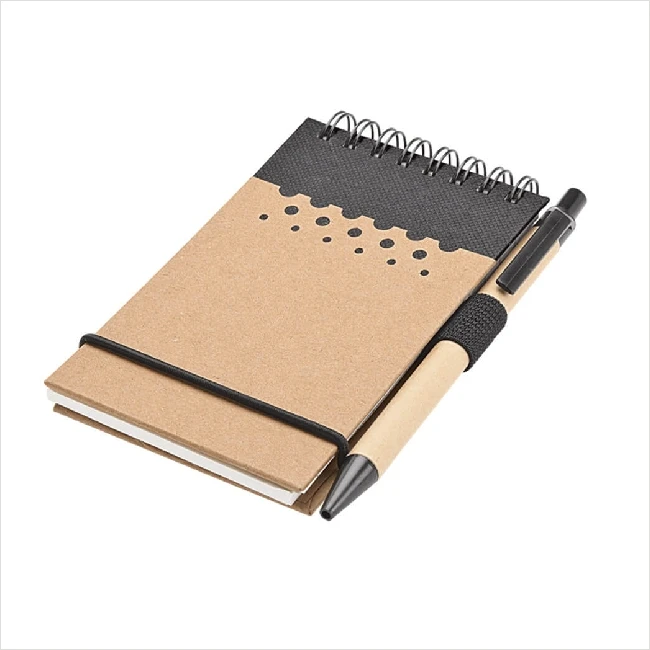 Экологичный мини-блокнот с ручкой фирменный переработанный рекламный блокнот логотипом ручка подарочный набор Обложка для дневника бумага принтом