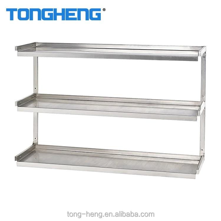 3 Tier Strong Load Capacity Restaurant Commercial Kitchen Stainless Steel Wall Shelf View Stainless Steel Wall Shelf Tongheng Product Details From Foshan Tongheng Hotel Equipment Co Ltd On Alibaba Com