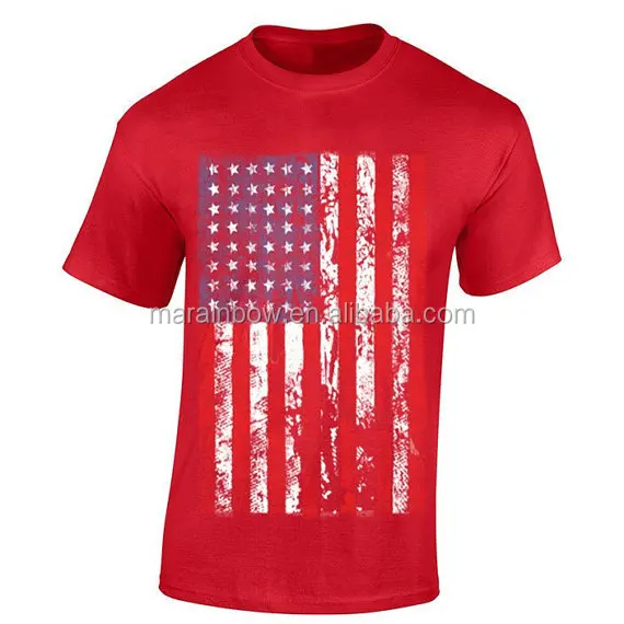 T-shirt Homme Drapeau USA Patriotique - 100% Coton - Neuf Avec étiquettes - Taille Regular
