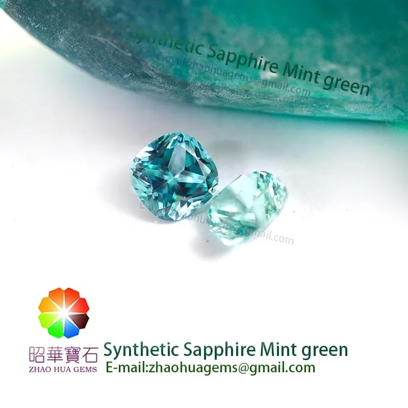 synthetic mint green sapphire 73# green