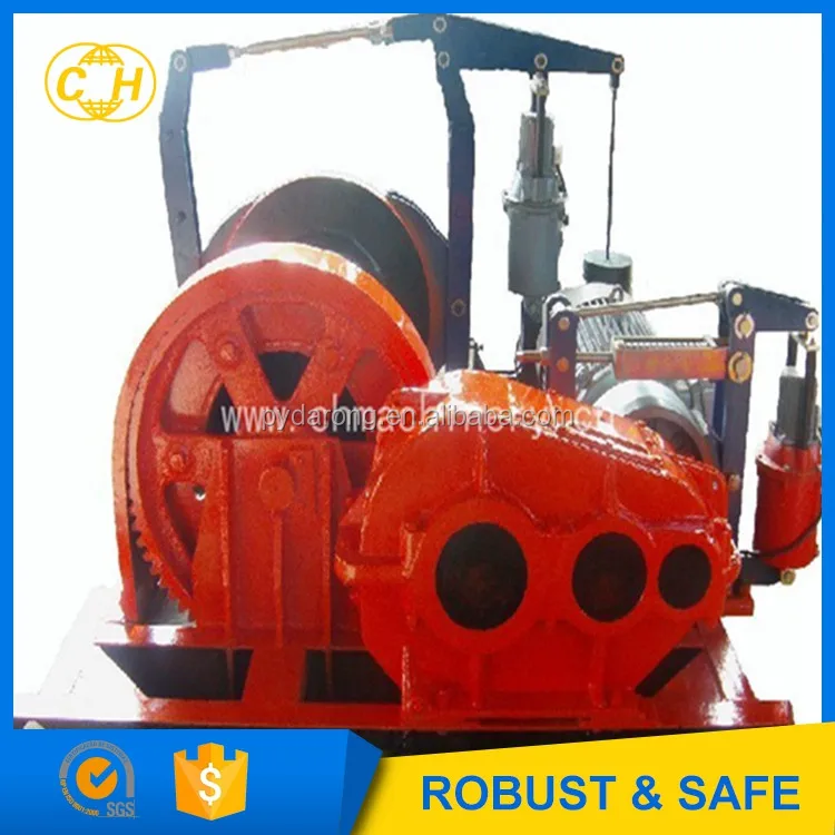 Mining Hoist 5Ton Winch for Vertical Incline Shaft Lifting Pull Slow Speed Large Capacity Safe Brake Device
