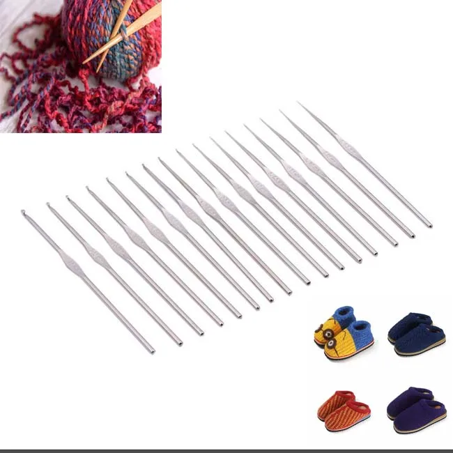 Stainless Steel Durable Knitting Needles With LED Light Handle Crochet Hooks New 