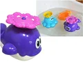 New come Kid Gift baby bath fun toys rotary automatic sprinkler blue octopus and Purple whale
