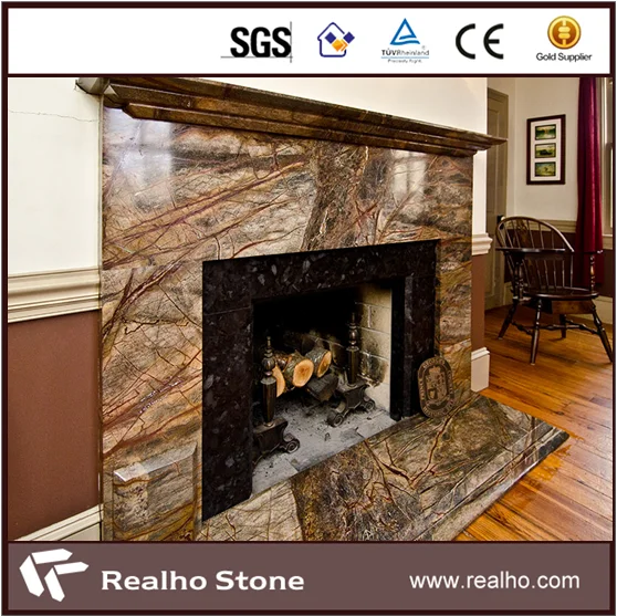 Source Hot Sale The Rainforest Brown Marble Fireplaces Surround on  m.alibaba.com