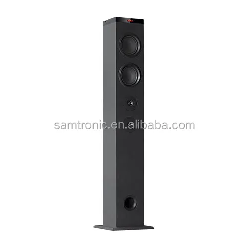 Samtronic Newest Design Top Quality 60W Tower Speaker Speakers Floor  Standing Sound bar Tower with FM USB Remote Control