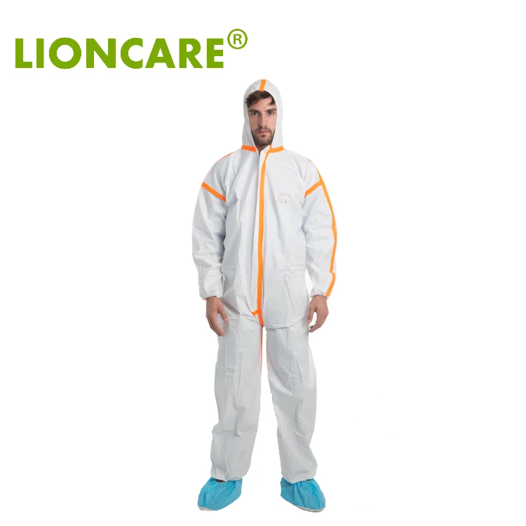 
CAT3 TYPE4/5/6 coverall suit disposable coverall 