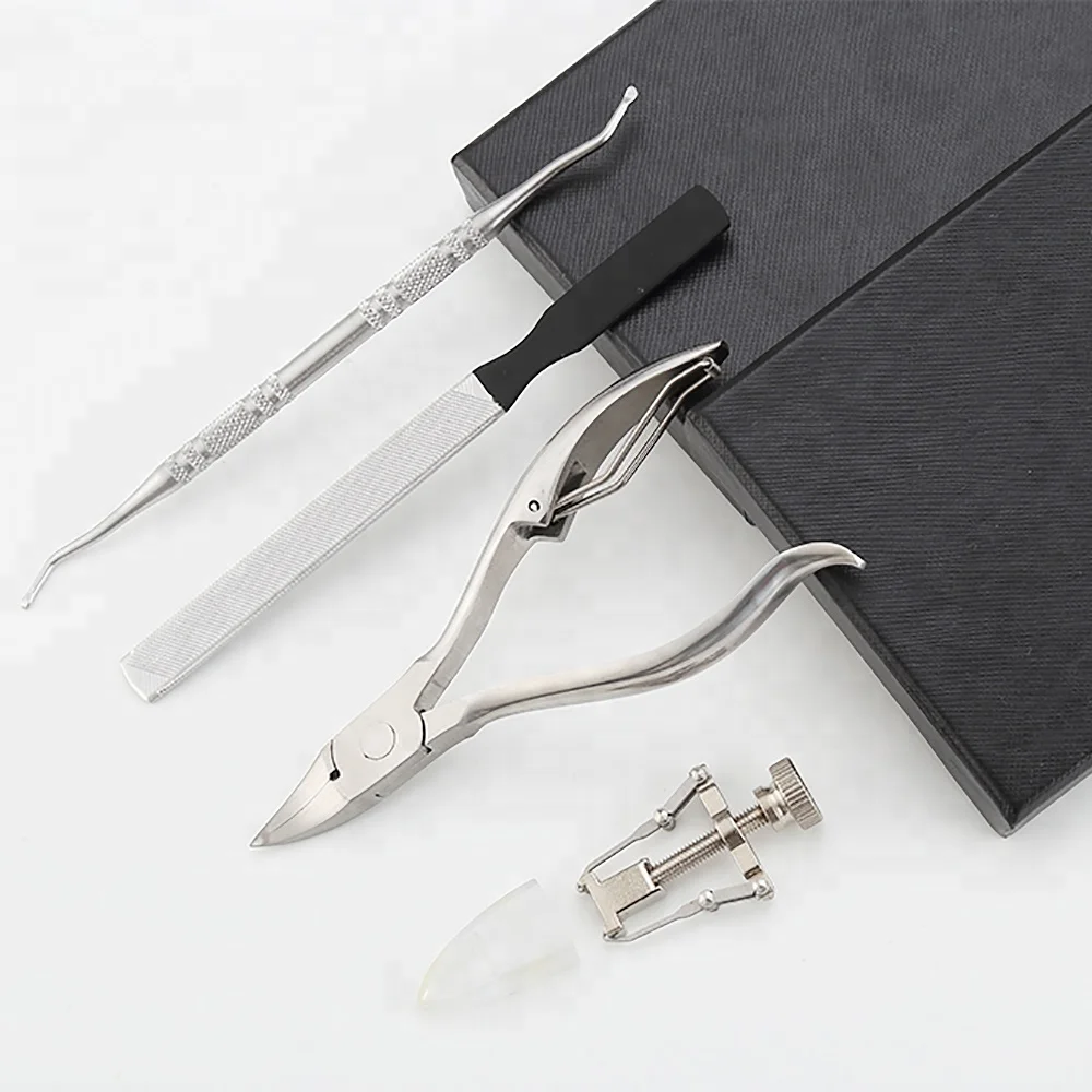 Profession 4pcs Ingrown Toenail Kit Portable Pedicure Tools Stainless Steel Nail File Lifter Corrector Essential Nail Clipper
