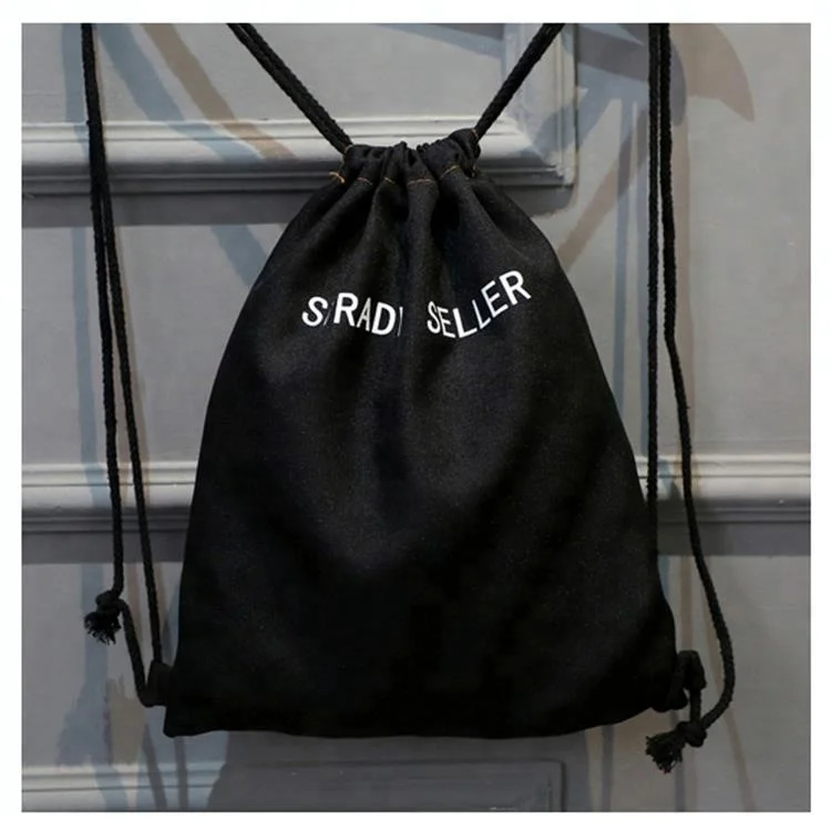 Маленькая большая сумка-тоут из хлопчатобумажной ткани на шнурке стандартного размера для мужчин и