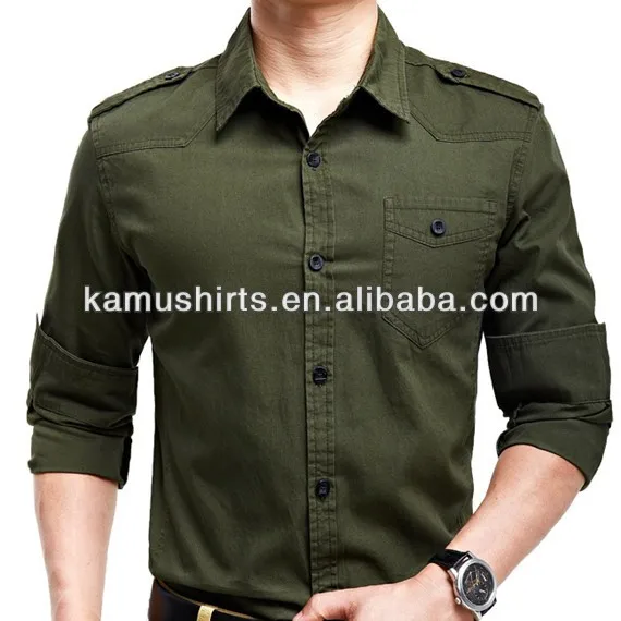 camisa color verde militar