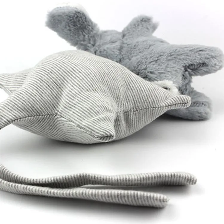 M013A Gray Star Rabbit Soft Plush Pull String Musical Baby Toy