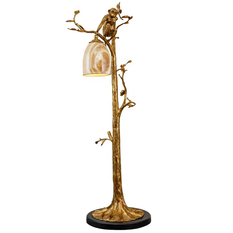 gold monkey floor lamp