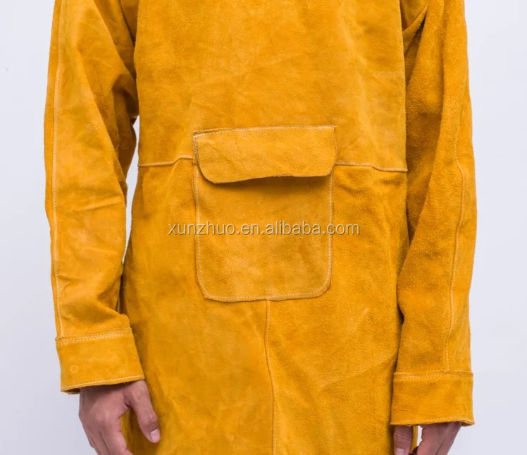 Кожаный сварочный костюм коричневого цвета для брюк и