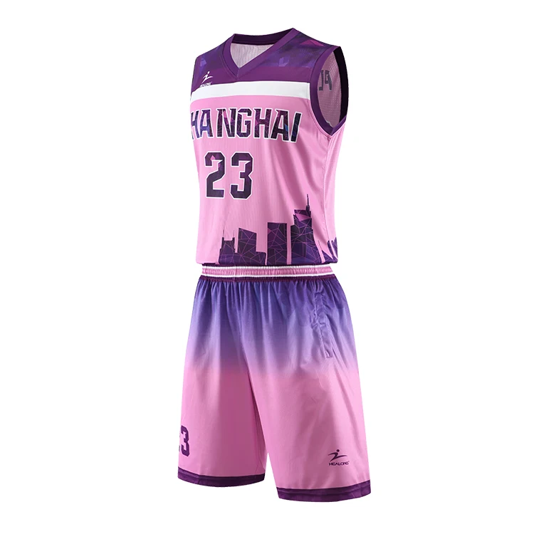 Source custom design team basketball uniform Pink women basketball jersey  on m.